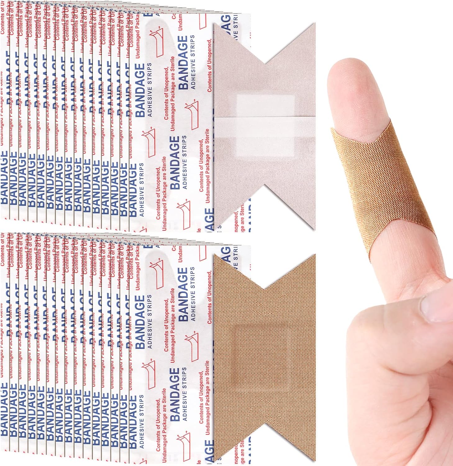 200 Pieces Knuckle Bandages Flexible Fabric Bandages