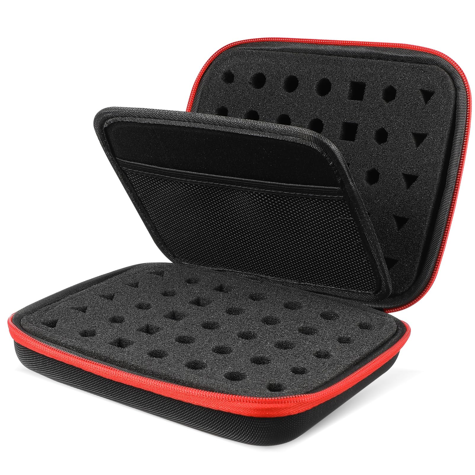 Abaodam Sac à Dés à Poches Étui de Rangement pour Dés Compartimenté Zippé Rangement pour Jeux de Société