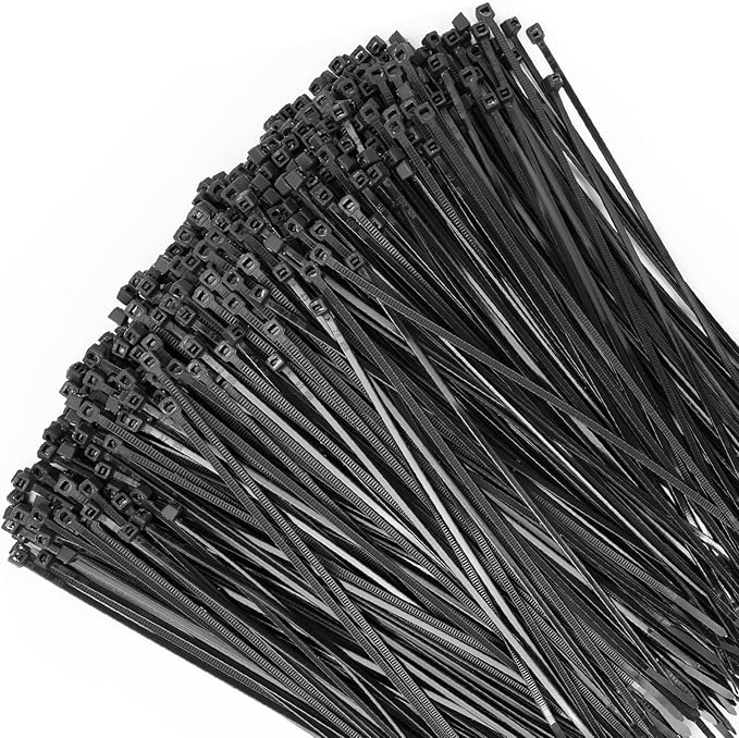 Zip Ties 8 Inch, 500pcs Nylon Cable Ties 18lb Heavy Duty Cord Strap