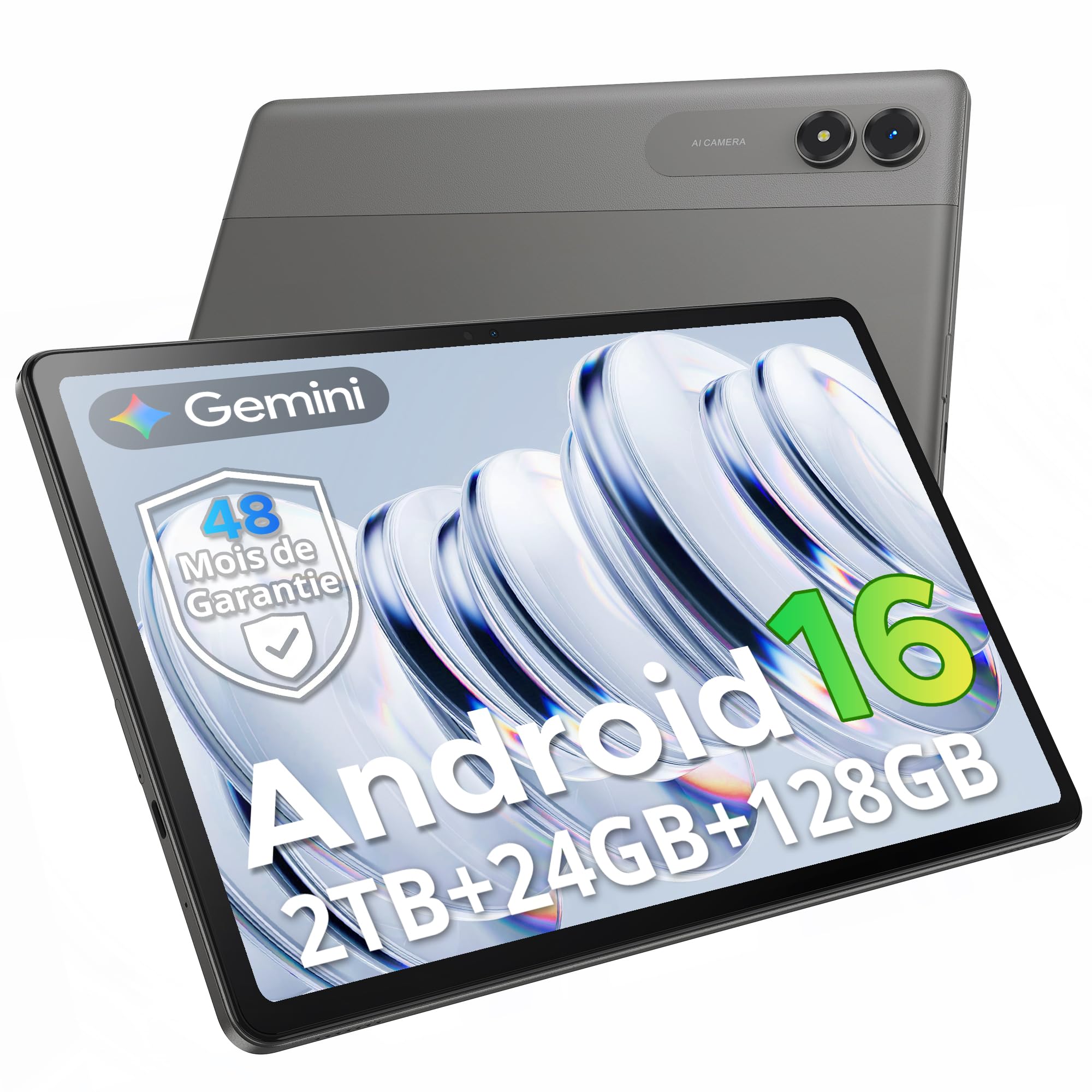 TABWEE Tablet 11 Pollici Android 16, 24 GB RAM, 128 GB ROM | Widevine L1, Display 90 Hz, espandibile 2 TB, CPU 1,8 GHz, batteria 8000 mAh, Wi-Fi 5 e 2,4 GHz, per studenti e adulti