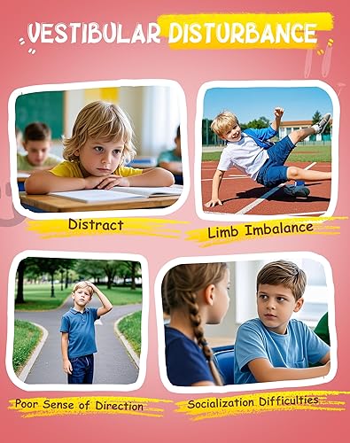 Miniatura 5 de Silla giratoria para niños autistas, silla giratoria sensorial, capacidad de peso de 220 libras, juguete sensorial para niños con TDAHautismo,