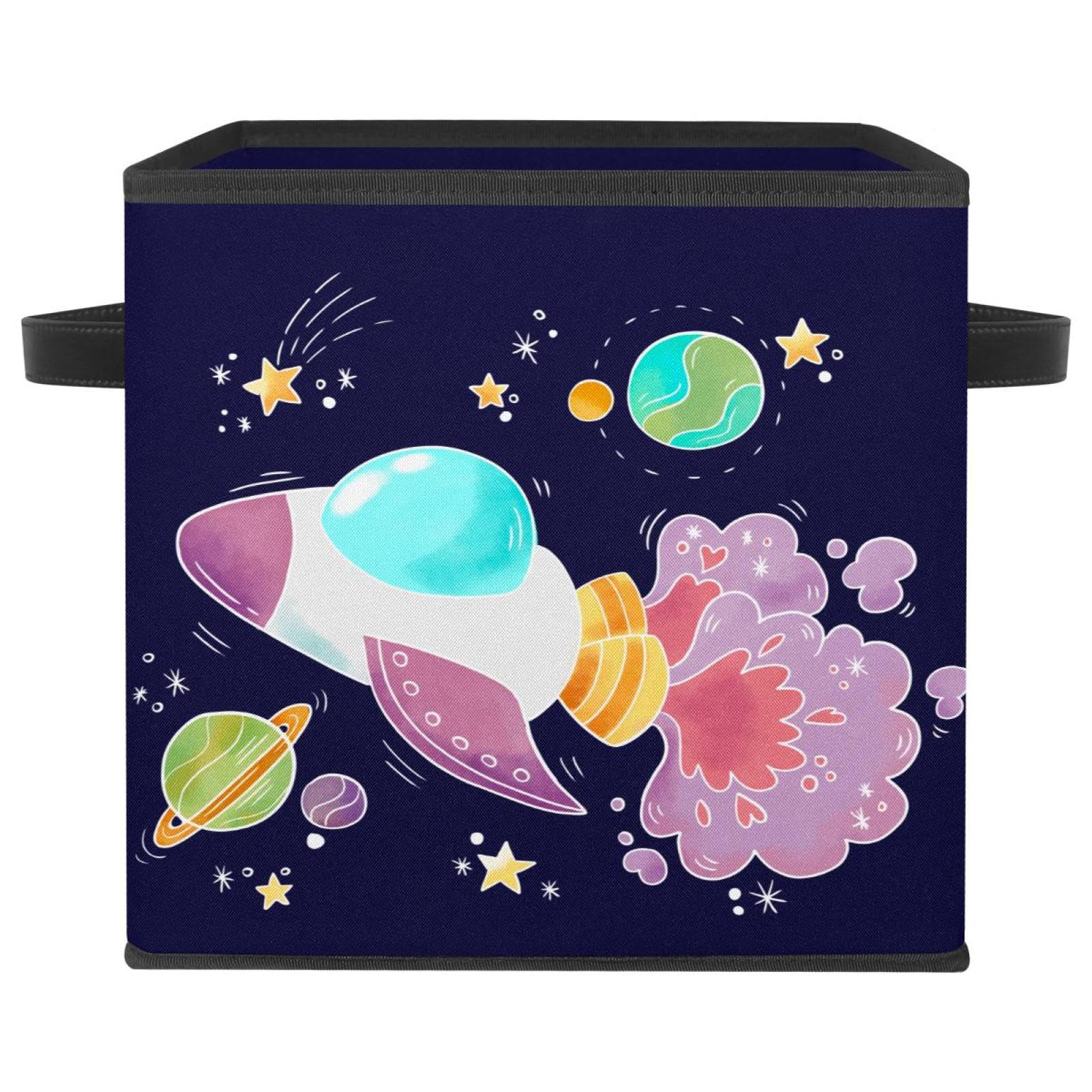Organisateur jouets et vêtements pliable motif espace pour maison