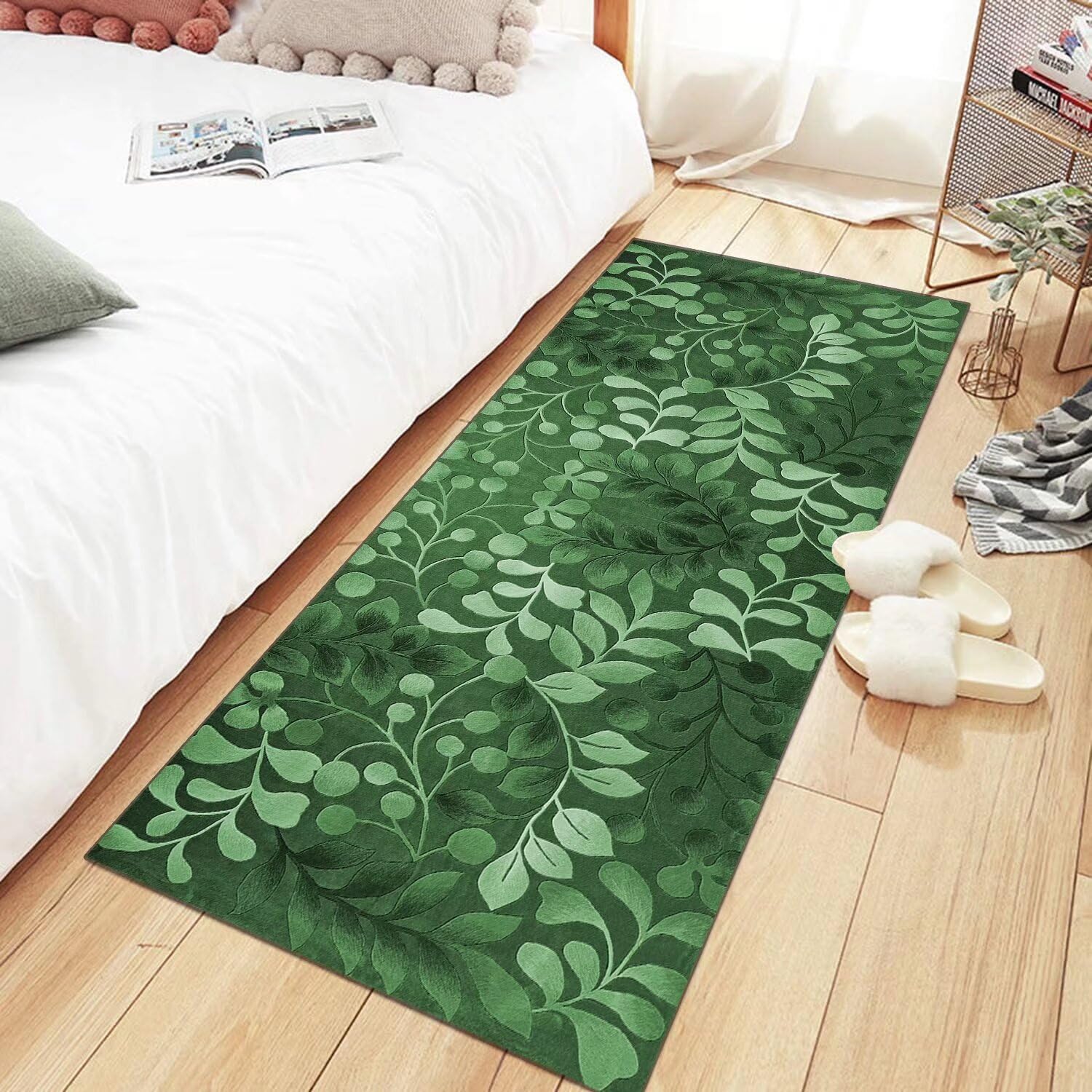 Tappeto/passatoia da cucina/corridoio antiscivolo, lavabile, tappeto lungo, 40 x 250 cm, motivo floreale, design moderno, al metro, per corridoio, sala da pranzo, camera da letto, soggiorno, cucina