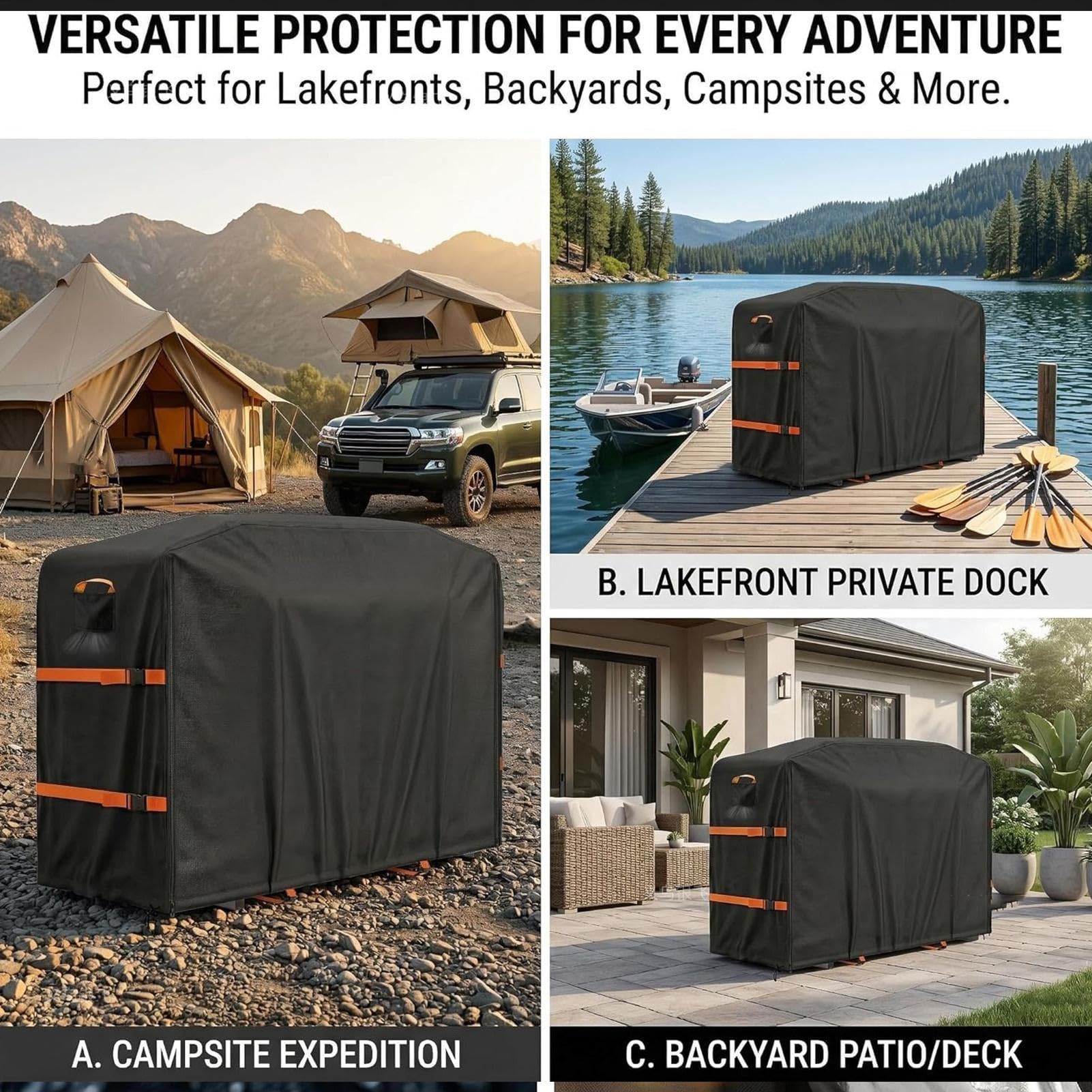 Copertura per Rack Kayak protezione impermeabile, riflettente