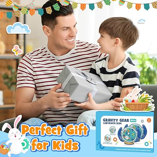 Miniatura 4 de FunforFun! 2 piezas de rompecabezas 3D para niños, juguetes de laberinto de gravedad para niños de 6, 7, 8, 9, 10, 11, 12 años, rompecabezas para