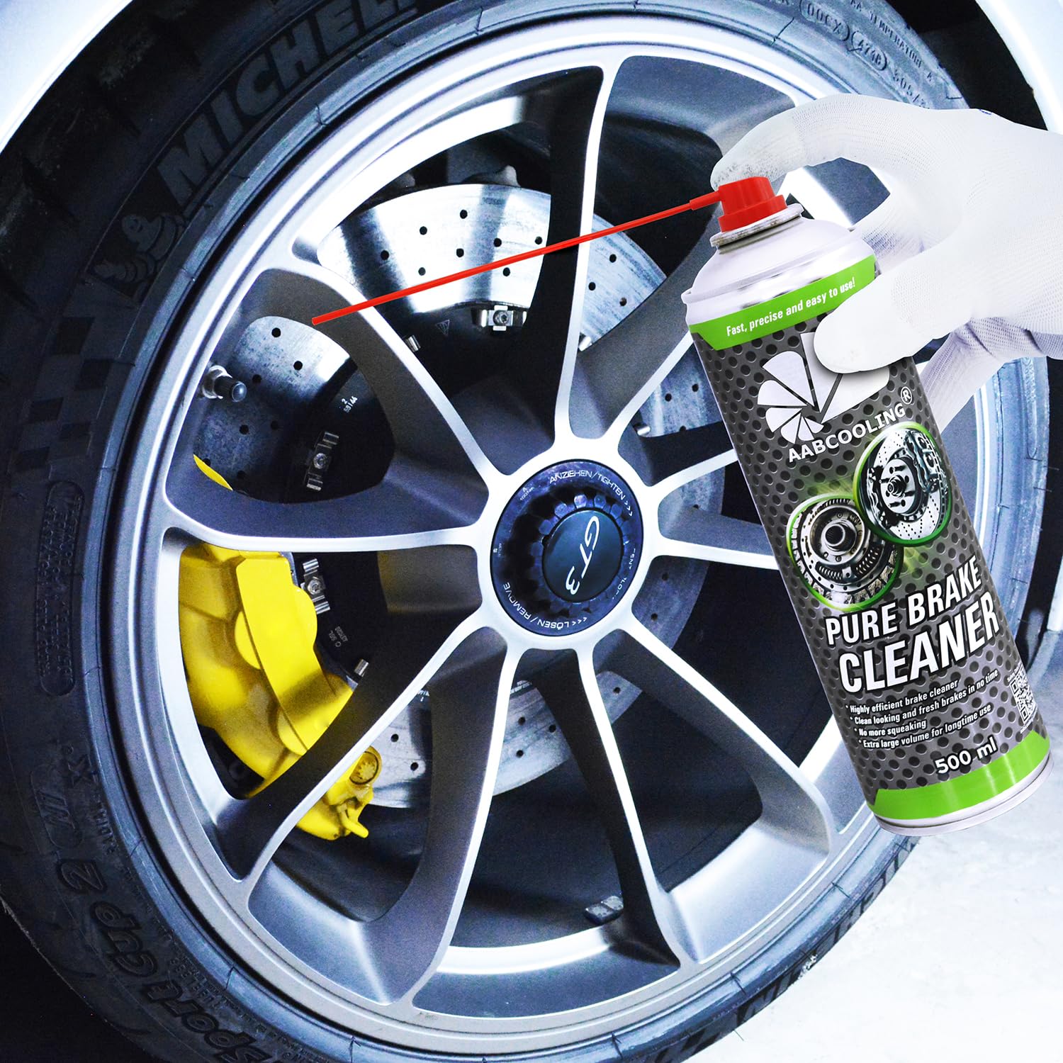 AABCOOLING 24x Spray de Limpieza para Motor & Frenos 500 ml – Desengrasante Potente, Prepara superficies antes del montaje, Limpieza de componentes del embrague y carcasas, carburador y EGR externa