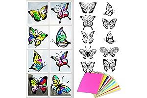 Origach 20 Butterfly Suncatchers Tissue Paper Craft