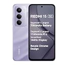 Redmi 15 5G Sandy Purple 6GB + 128GB | Segment's Largest 7000mAhA Battery | Segment's Largest Display 17.53cm(6.9) Up to 144Hz | Snapdragon 6s Gen 3 | 18W Reverse Charging | 50MP AI Dual Camera gallery image