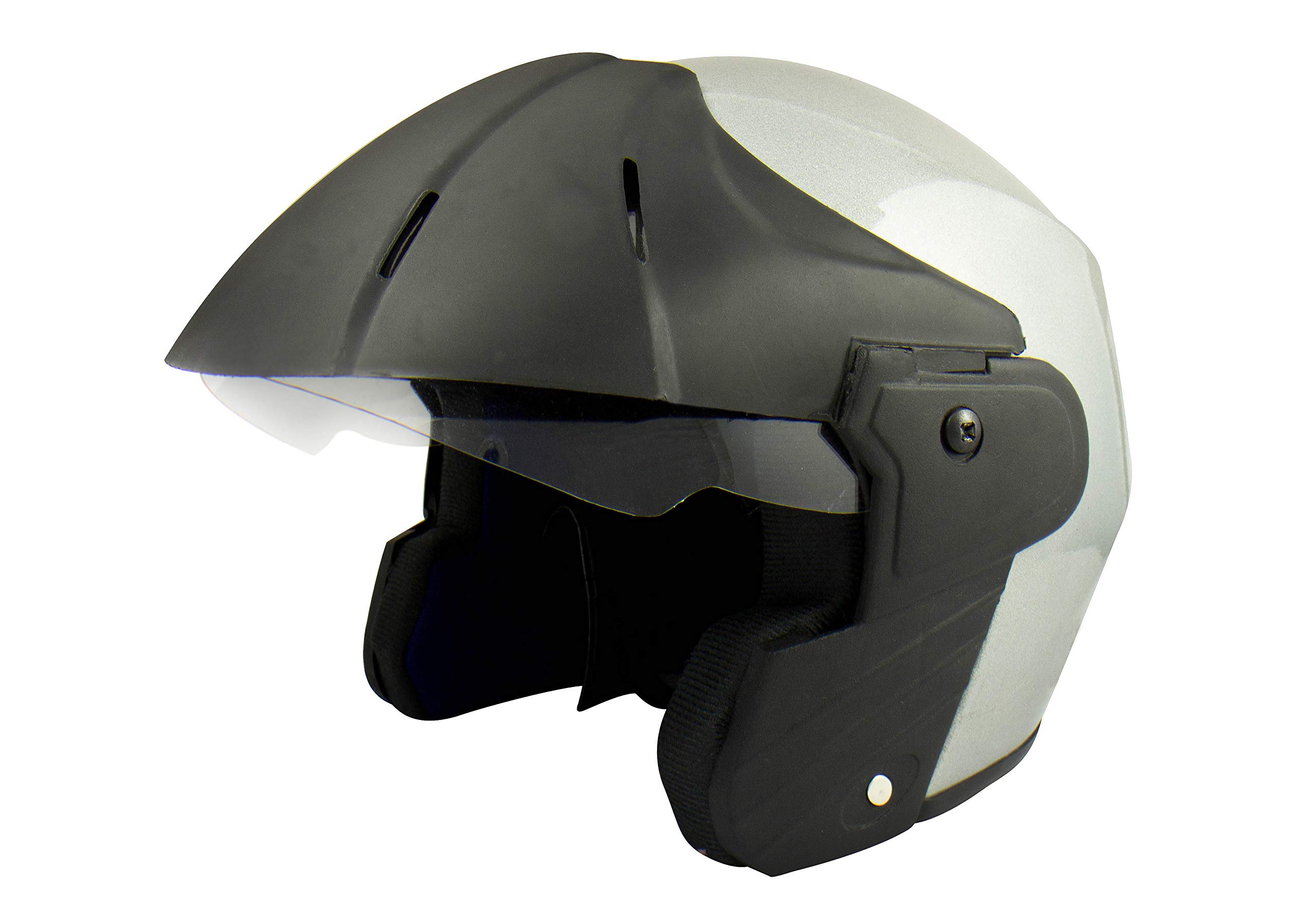 Sage Square Deltz Power (ISI Certified) Open Face Helmet (Glossy Silver) (Extra Large)-image-14