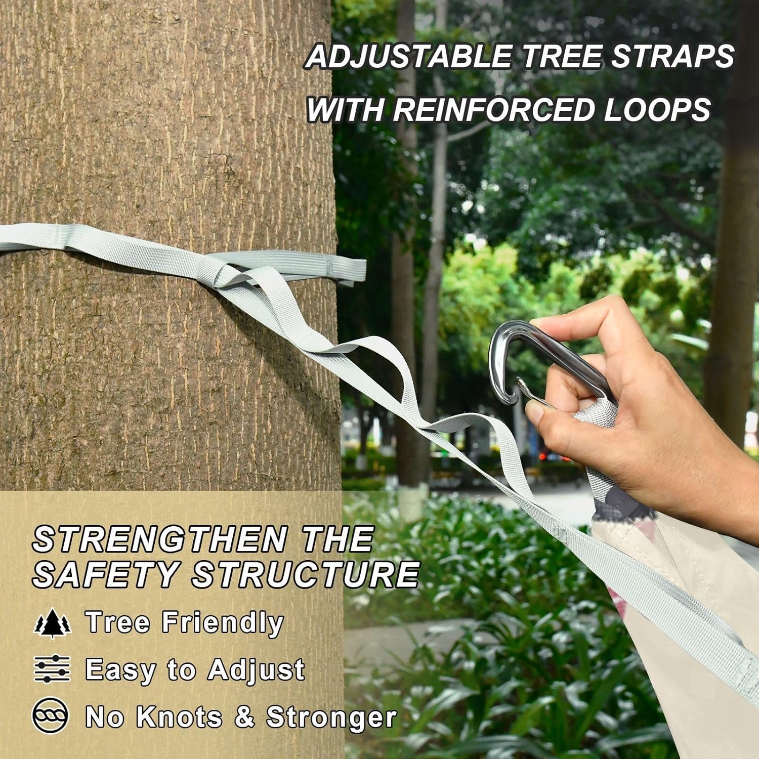 Childish Tartan Check Pattern Rosy Beigexture Camping Hammocks with Tree Straps Hanging Hammock for Outside Camping Essentials