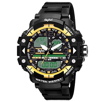 Sylvi Digital Mens Watch ( Black Dial & Strap )