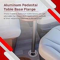 Vista 6 de TonGass (2 unidades, plateada) de aluminio para mesa y base de montaje en el suelo (tamaño estándar) con 12 tornillos de montaje para remolque