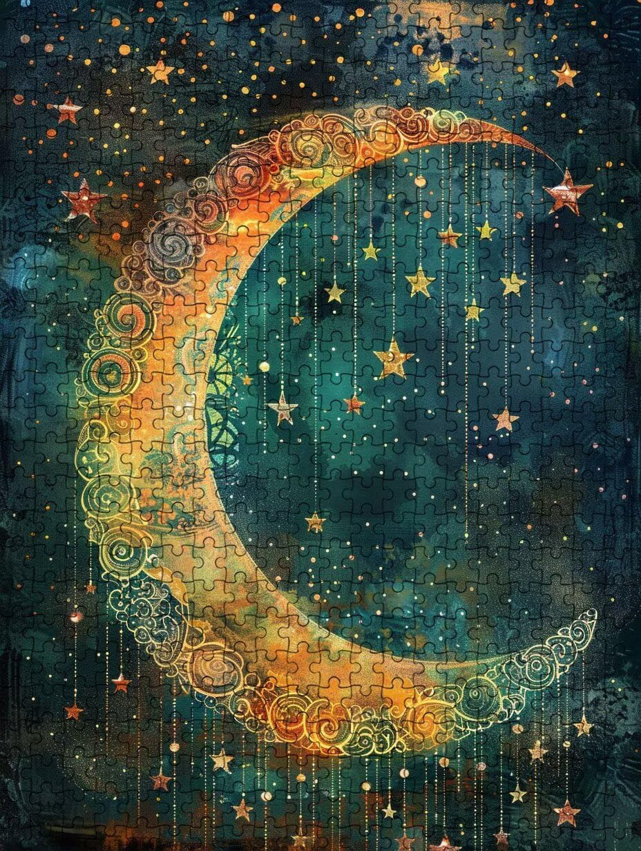 Stelle Luna Puzzle 5000 Pezzi, 3D Puzzle per Adulti Impegnativo, Educa Puzzles Artistico, Divertente E Stimolante Puzzles Decorativo per La Famiglia, Regalo e Decorazione Pareti FNKL6-1064