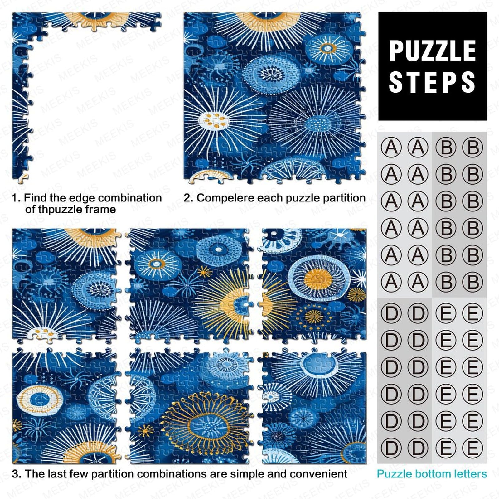 Bullglesup Puzzle per Adulti, 1000 Pezzi, Painting Houses con Poster, si Adattano Perfettamente tra Loro Lettere sul Retro, Senza Polvere, Regalo per Anziani (70 x 50 cm