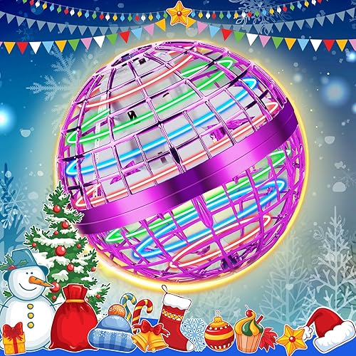 Juguetes de bola voladora, bola de orbe volador, bola giratoria galáctica, bola de orbe flotante, juguete mágico volador con LED, juguetes geniales