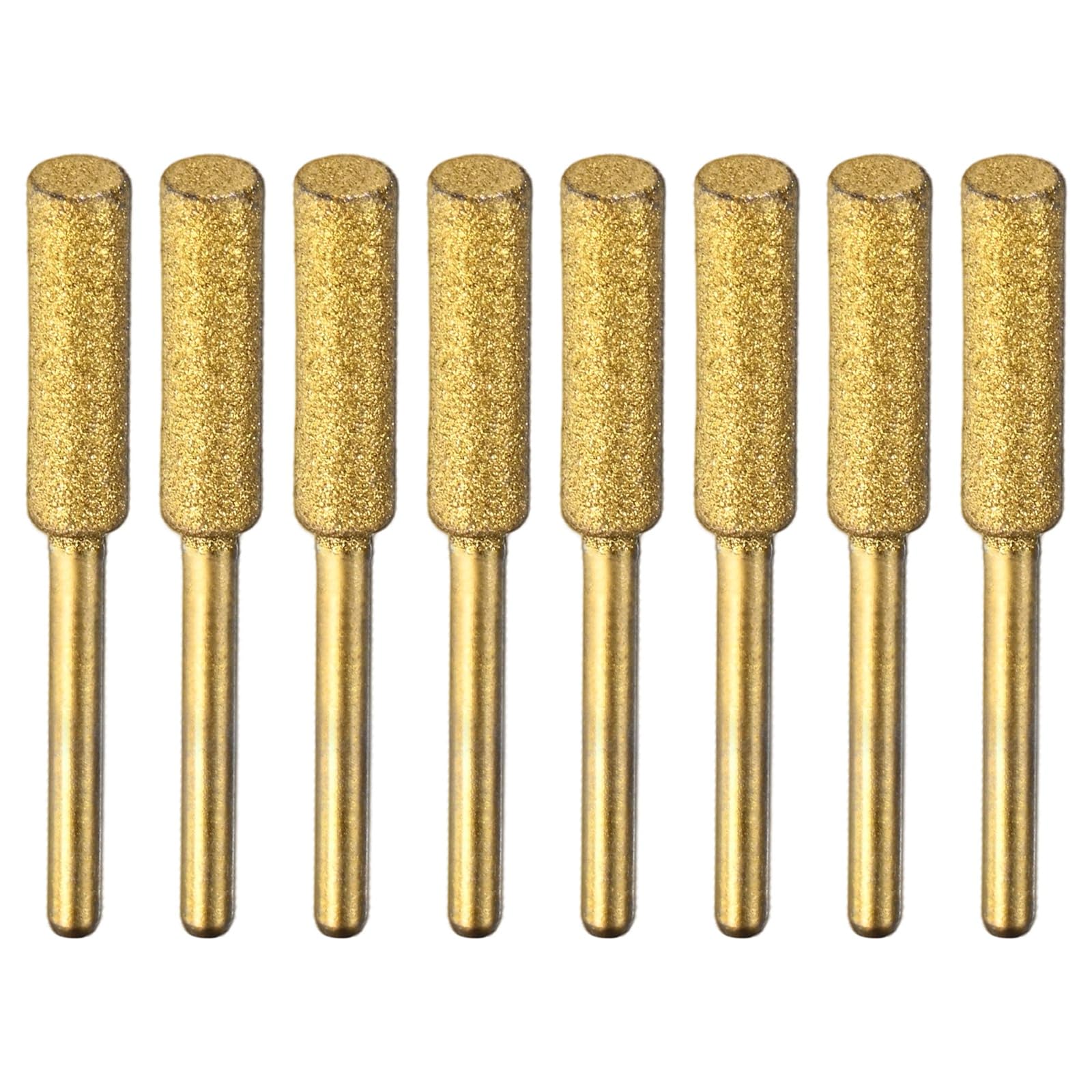 TIXIPEM 8pcs Diamond Chainsaw Sharpener 7/32in, Gold