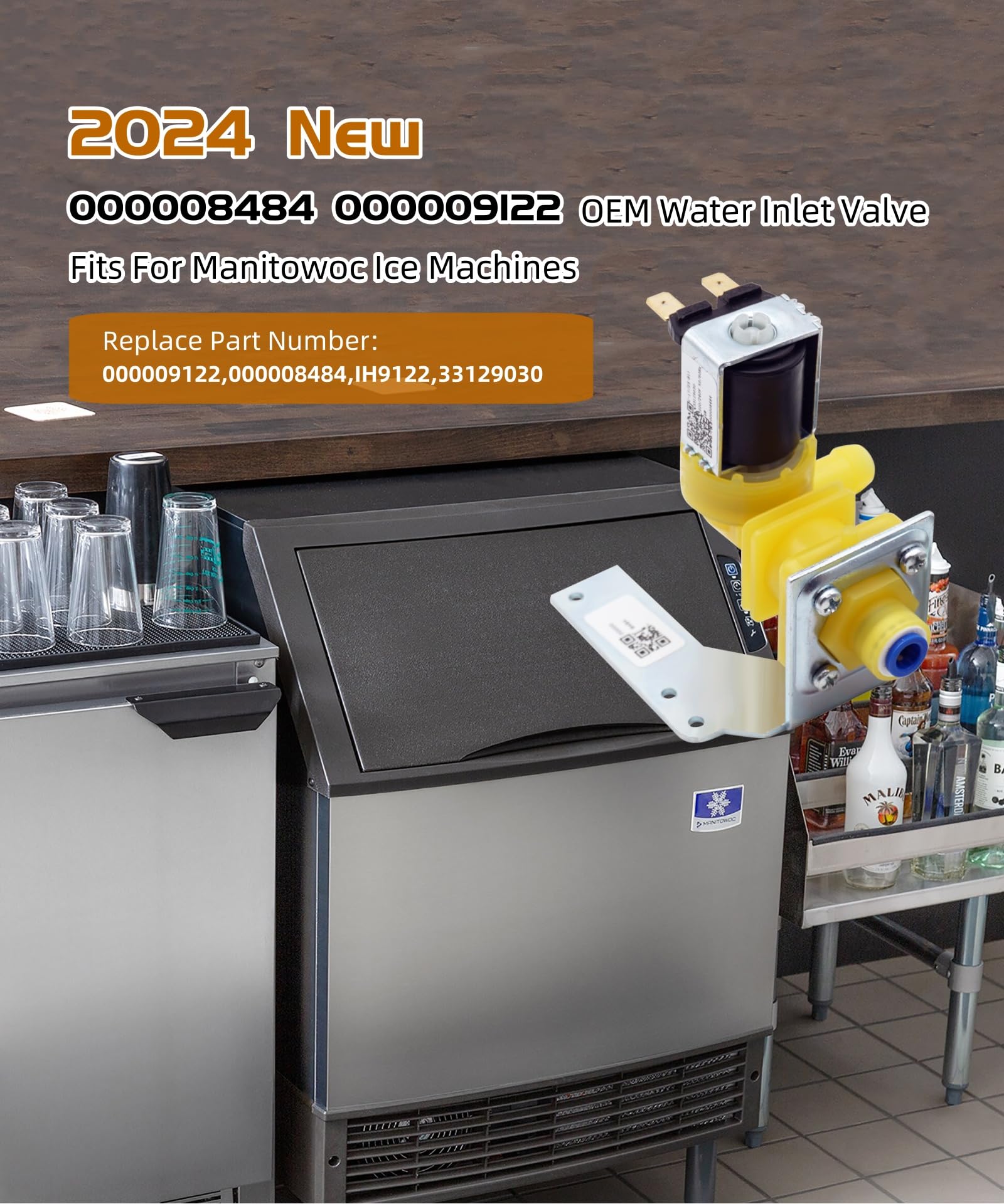 2025 New 000008484 33129030 000009122 IH9122 OEM Water Inlet Valve Fits For Manitowoc Ice Machines,220/240V 50/60Hz 6W-2 year warranty
