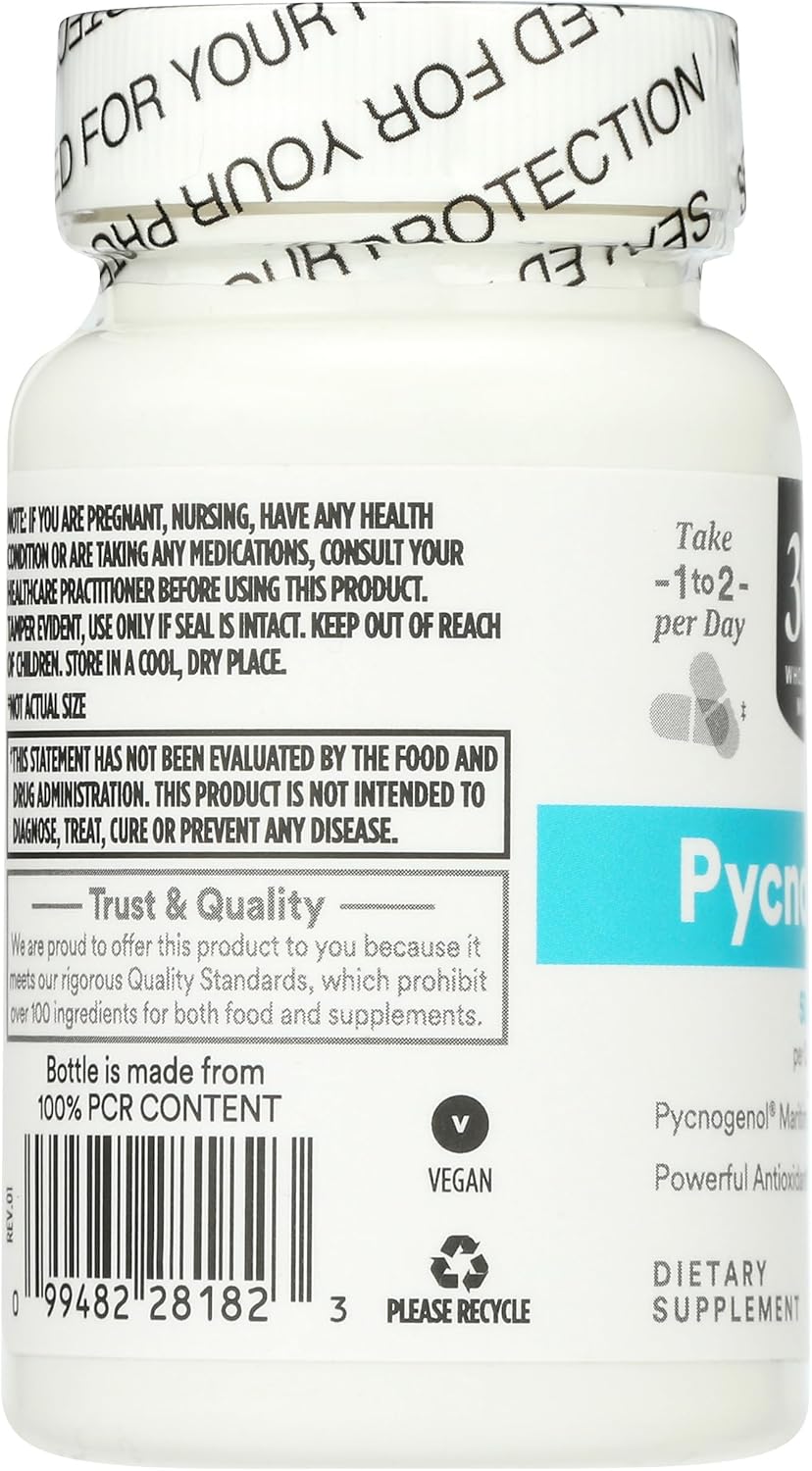 365 by Whole Foods Market, Pycnogenol Maritime Pine Bark Extract, 50mg Vegan Capsules, 60 Count - Image 4