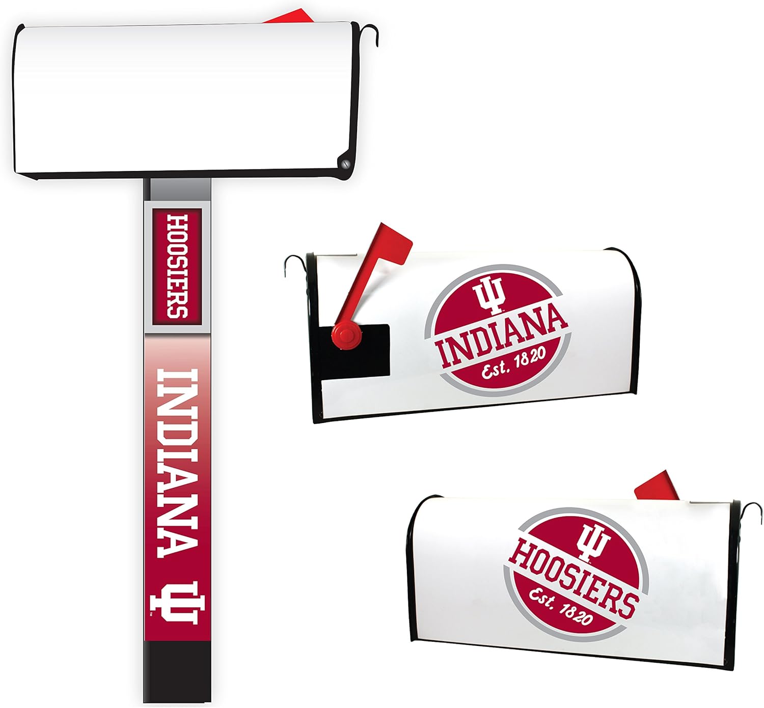 Indiana Hoosiers Magnetic Mailbox Cover 2-Pack Mailbox Post Cover Officially Licensed Collegiate Product