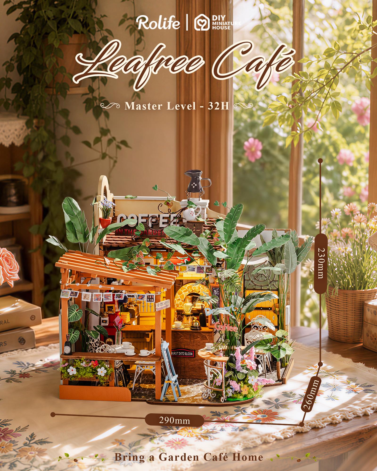 Rolife Zestaw do samodzielnego montażu dla dorosłych, Leafree Café