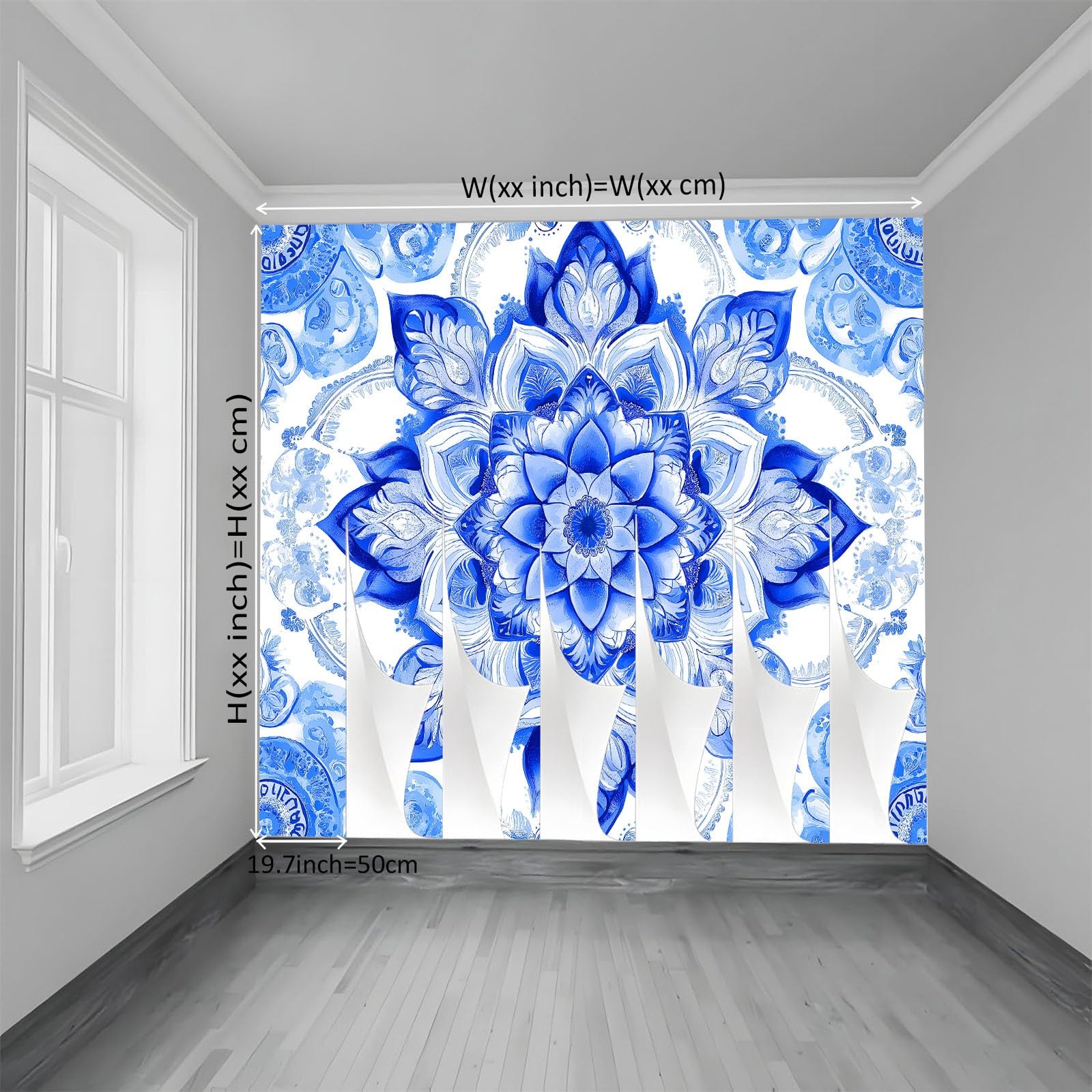 Panoramiczna tapeta w stylu Bohemian Drukowanie, nowoczesne zdjęcie Mural 300 szer. x 210 cm - tapeta dekoracja domu styl ręcznie malowane do salonu pokoju dziecięcego biura