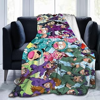 忍たま乱太郎 毛毯 法兰绒 毛毯 空调毛毯 大尺寸 柔软亲肤 抗菌防臭 防静电 防寒收纳 四季适用 赠品 40英寸X30"