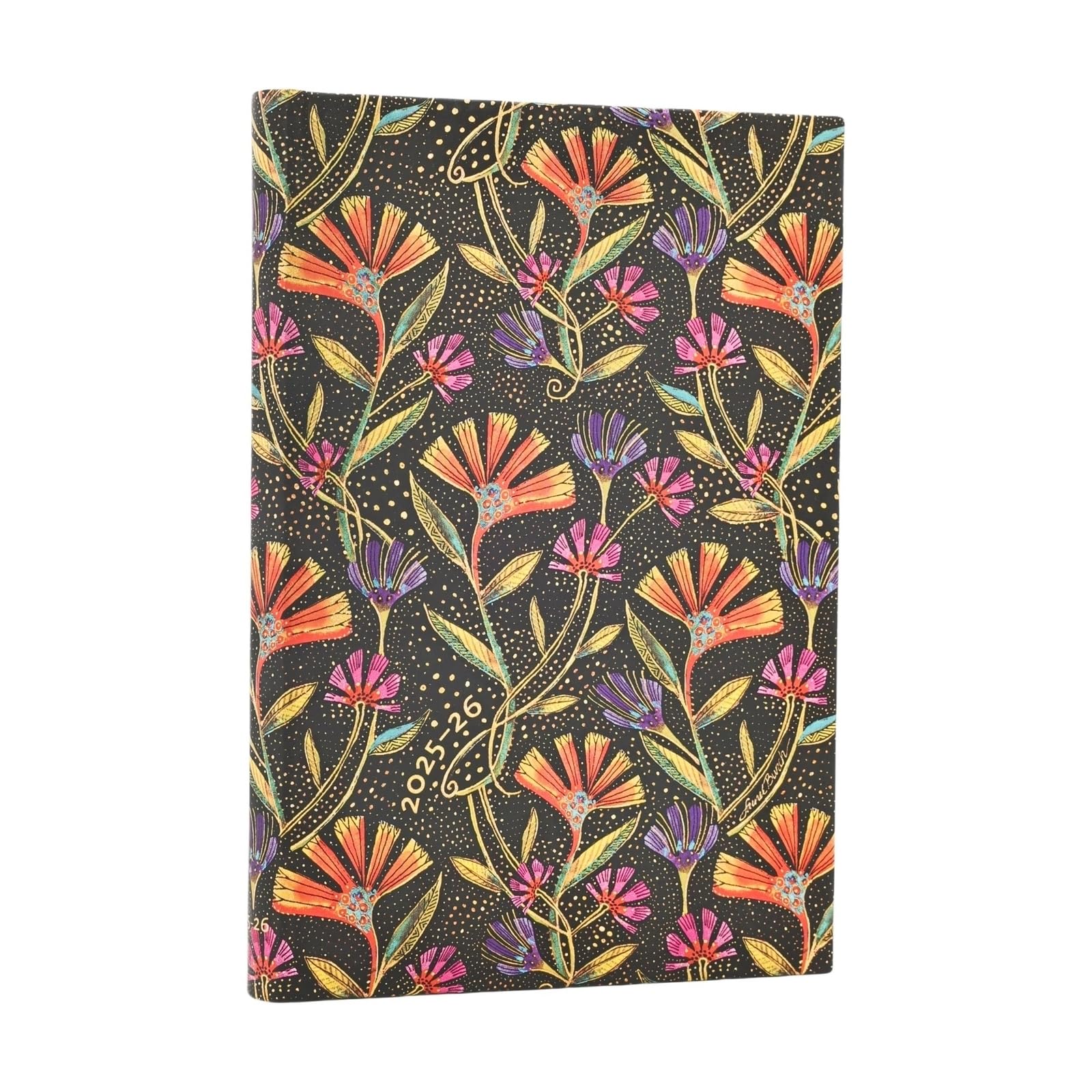 2026 Wild Flowers (Playful Creations) Mini 18-month Horizontal Hardcover Flexi Dayplanner 2025-2026 (Elastic Band Closure): Kalendarz 18-miesięczny