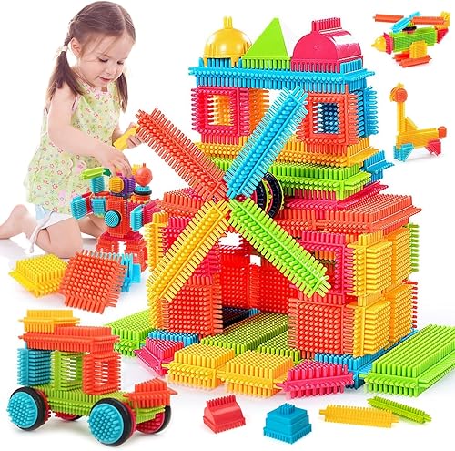 Teytoy 100 piezas de bloques de construcción con forma de cerda para niños pequeños