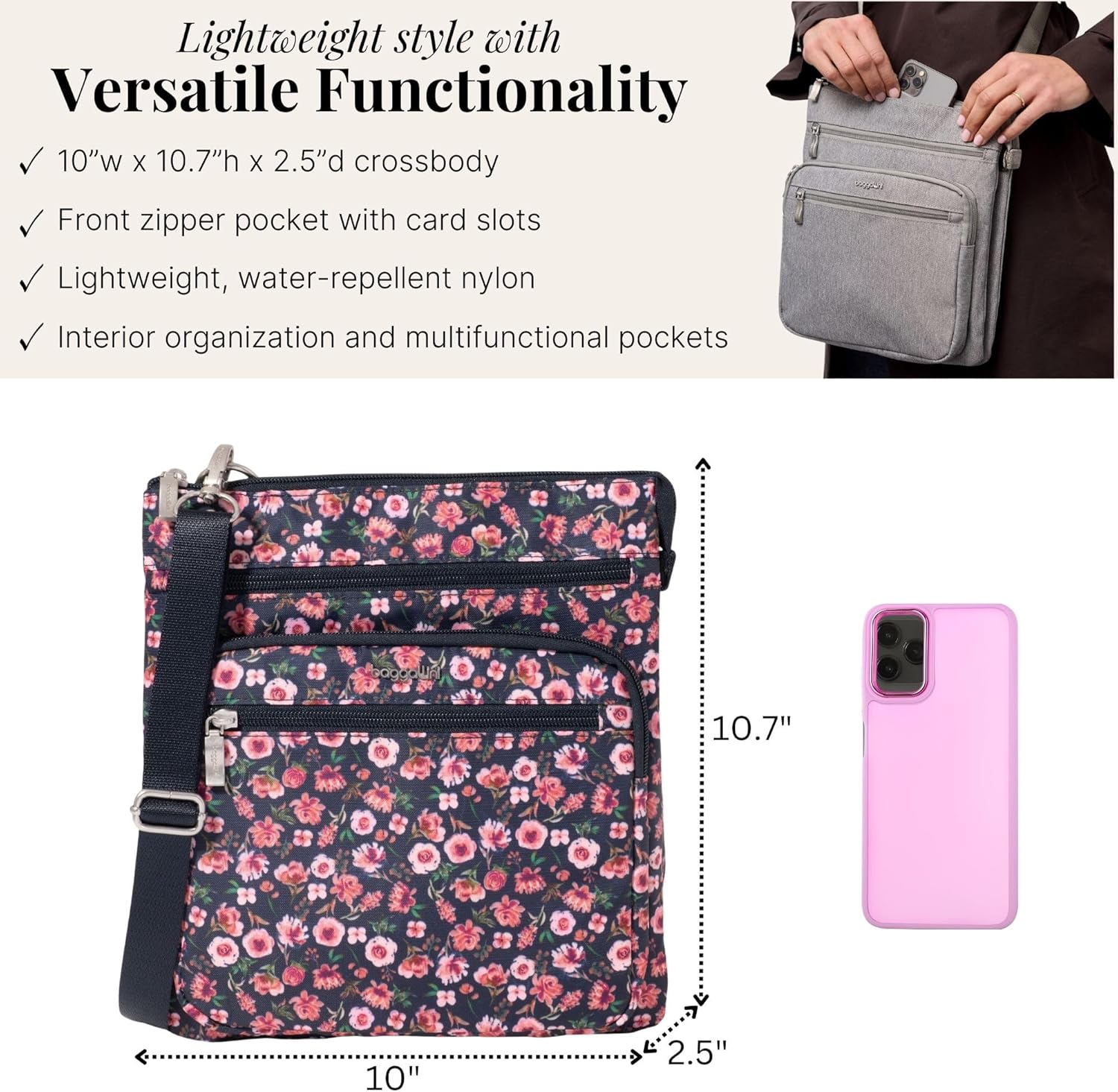 Baggallini womens Out and About Crossbody - Image 5