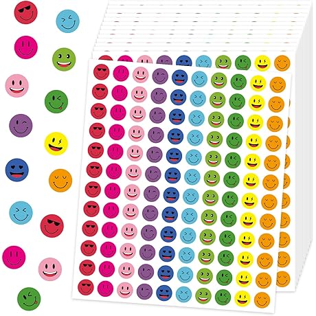 6000 Pieces Happy Smile Face Stickers