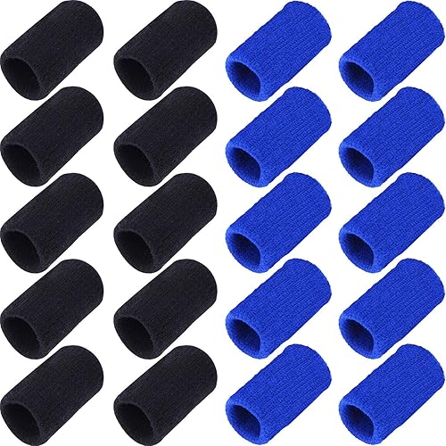 20 fundas para dedos para el pulgar, soporte elástico de compresión, protector de dedos elástico para aliviar el dolor, callos y artritis, nudillos