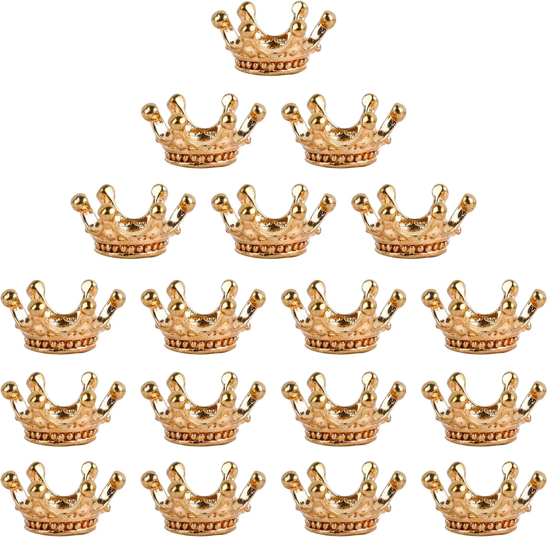 AUEAR, 3D Mini Lovely Crown Charms Findings Vintage Alloy Pendants for Jewelry Making DIY Crafting