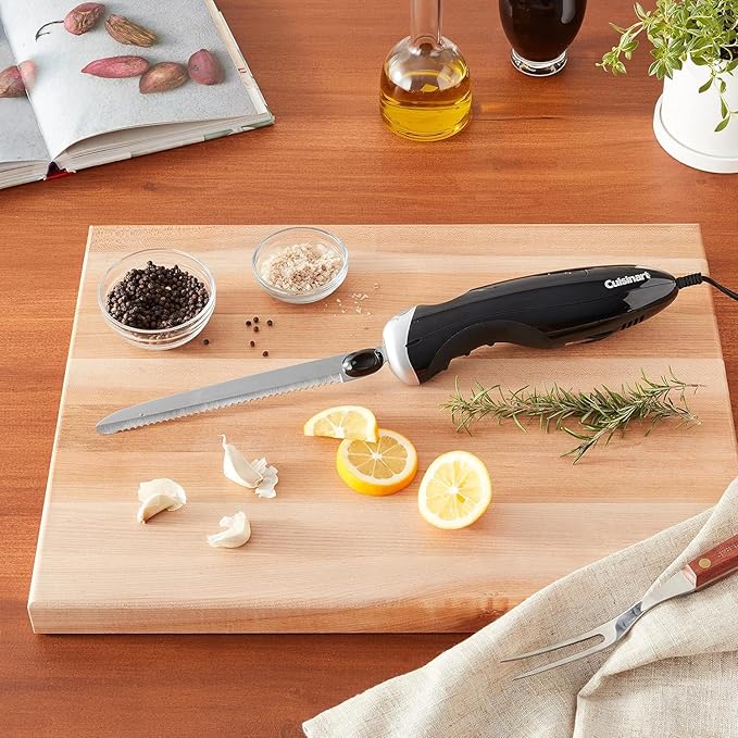 Cuisinart Corded Electric Knife for Meat, Bread and More, Dishwasher-Safe Blade (CEK-30C)