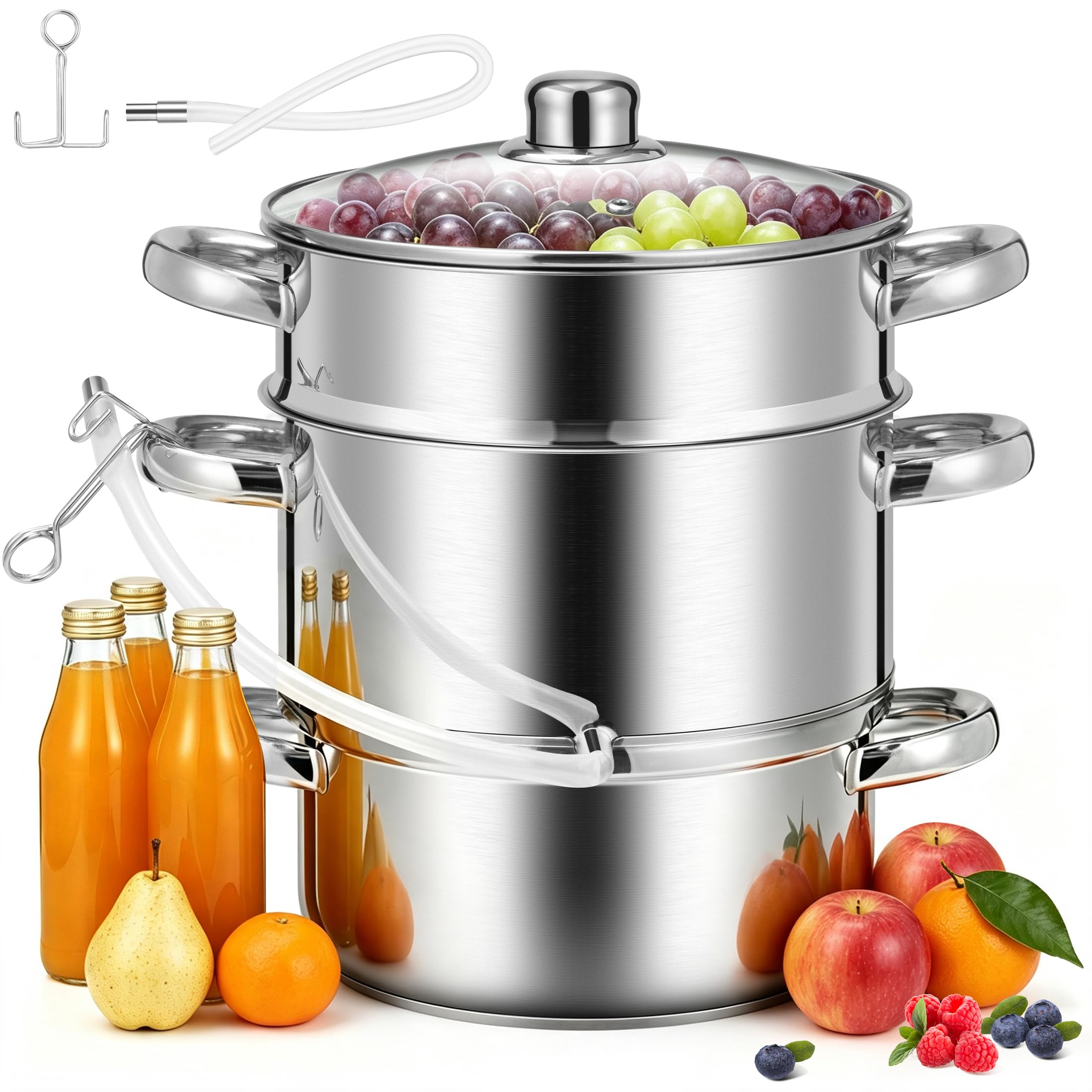 VIVOHOME Stainless Steel Steam Juicer for Canning Fruit and Grape Juice