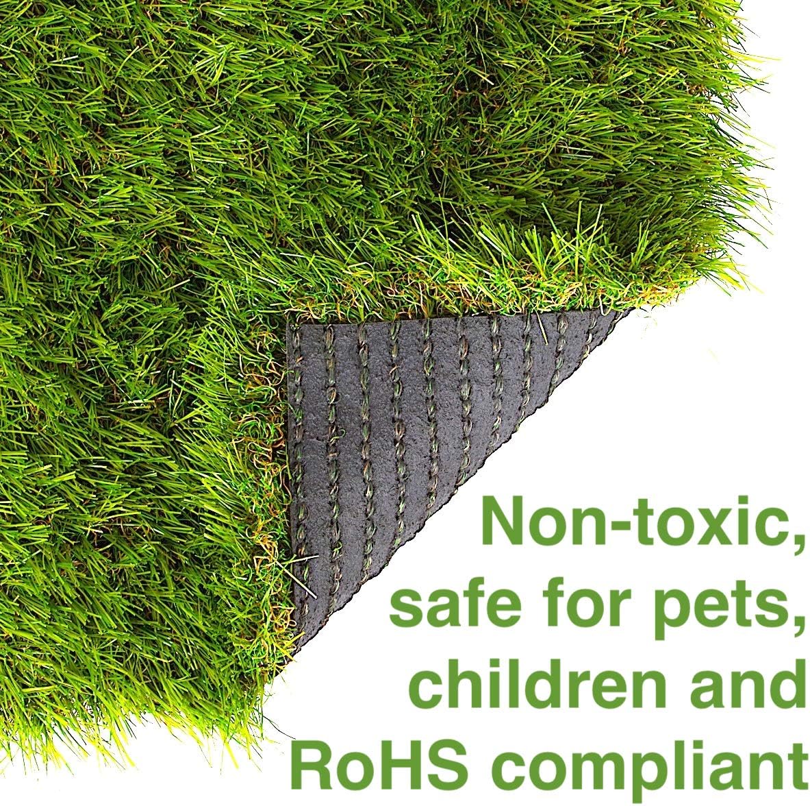 Artificial Grass Square Tiles - 12.2 x 12.2 Inch (4 Pack)