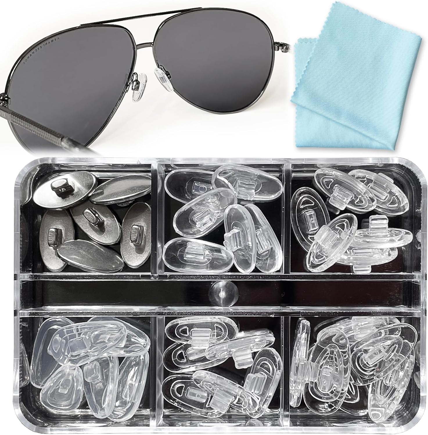 Pushin Eyeglass Nose Pads PFDHQS 18 Pairs Glasses Nose
