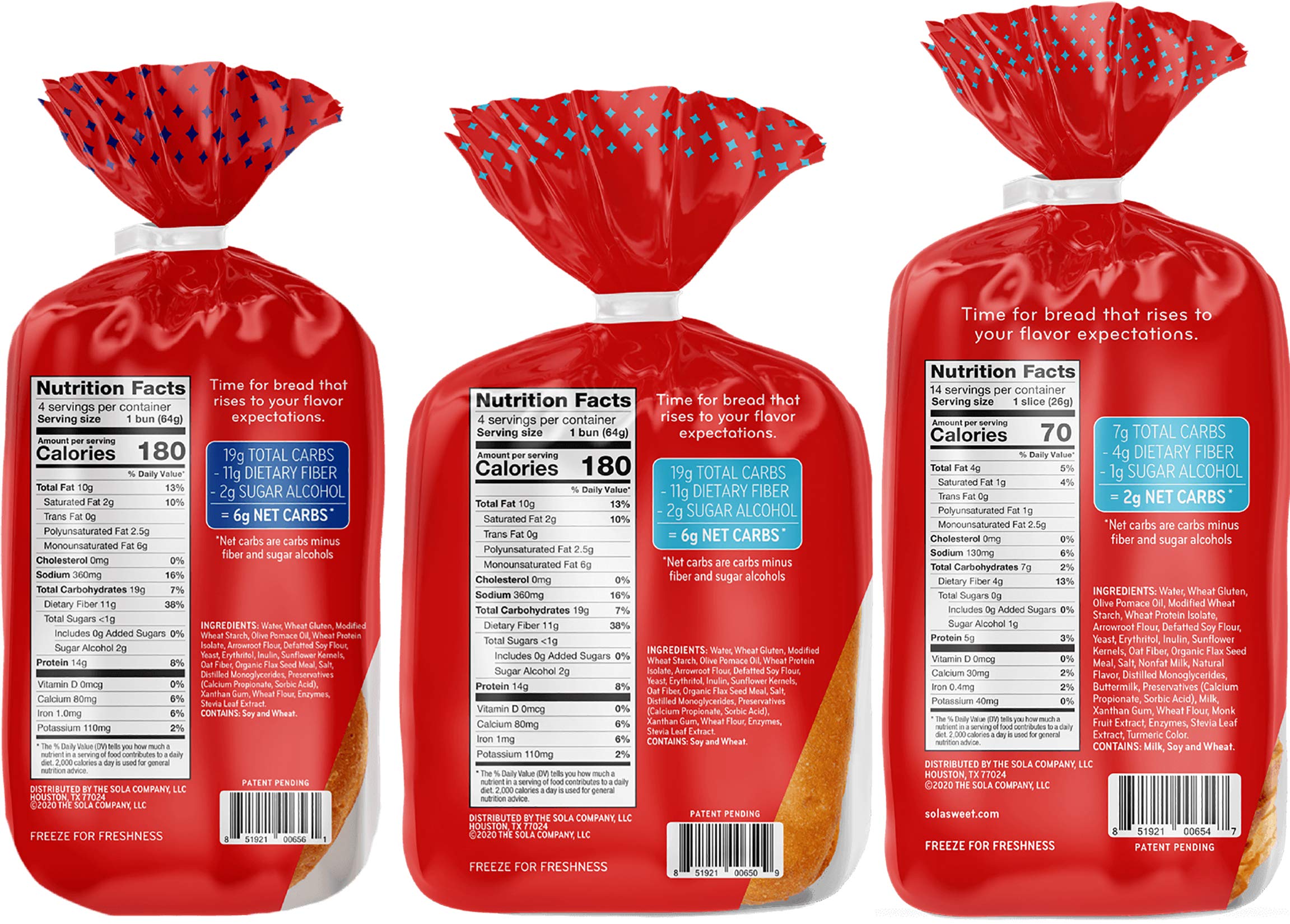 Buy Sola Low Carb & Keto Friendly Variety Pack 1 Sweet & Buttery