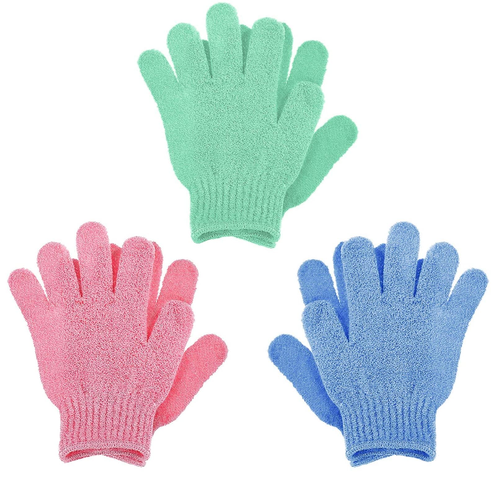 MeSkin Deep Cleanse & Glow Up! Exfoliating Body Scrub Gloves Dead Skin Removal -(1 Pair, Multicolor) (Bathing Gloves -Multicolor (MSHG-01))-image-43