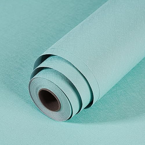 Papel tapiz de seda azul para despegar y pegar, papel tapiz autoadhesivo de 15.7 x 98 pulgadas, papel de contacto de pared fácil de pegar para forro