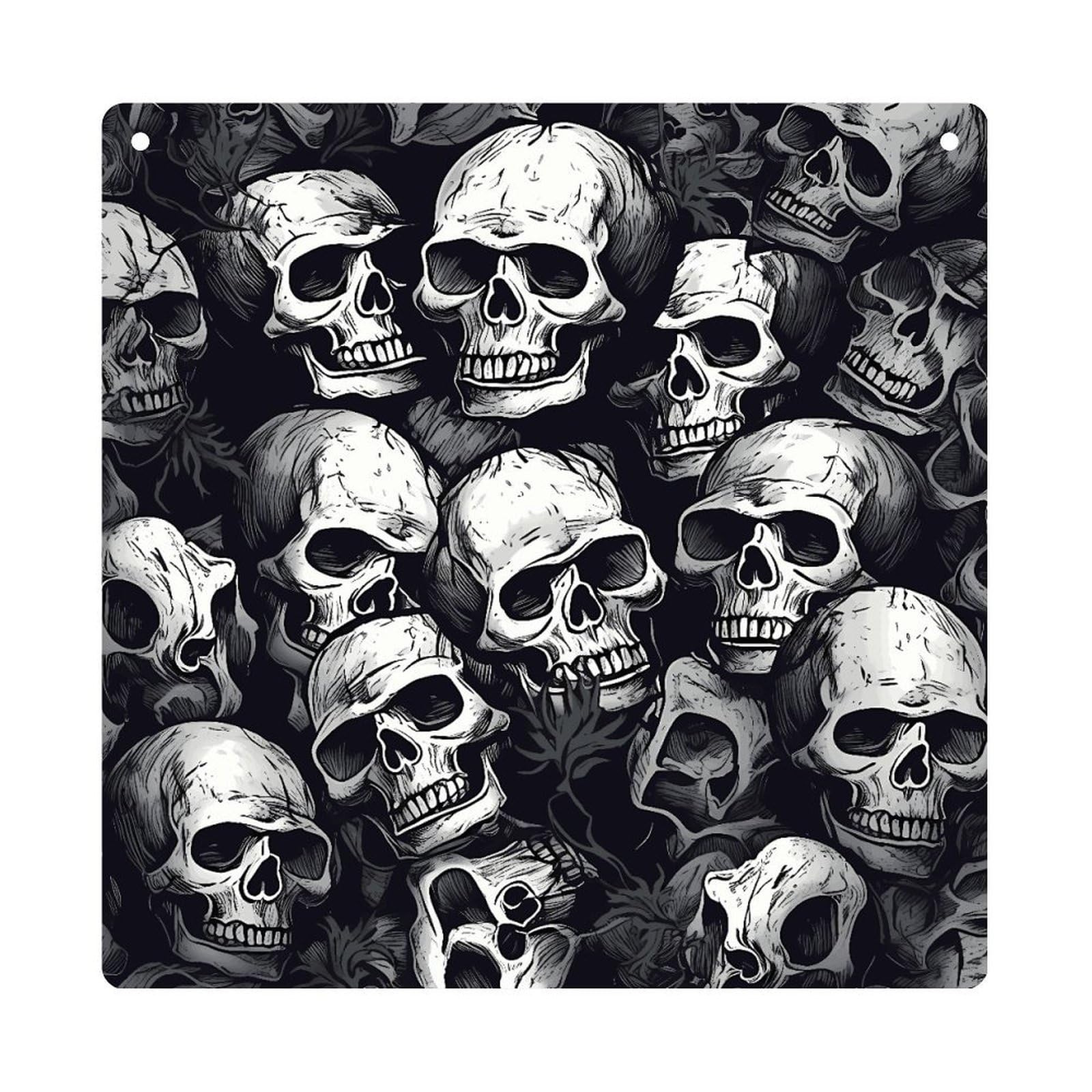 Adfgyerh Style Skulls Pattern1 Hanging Ornaments Window Hanging Modern Acrylic Decor For Living Room Bedroom Dining Room Hallway Office Wall Decor, 8X8 In