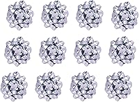 Vista 17 de The Gift Wrap Company Lazos decorativos de confeti para regalo, grandes, color blanco, paquete de 12