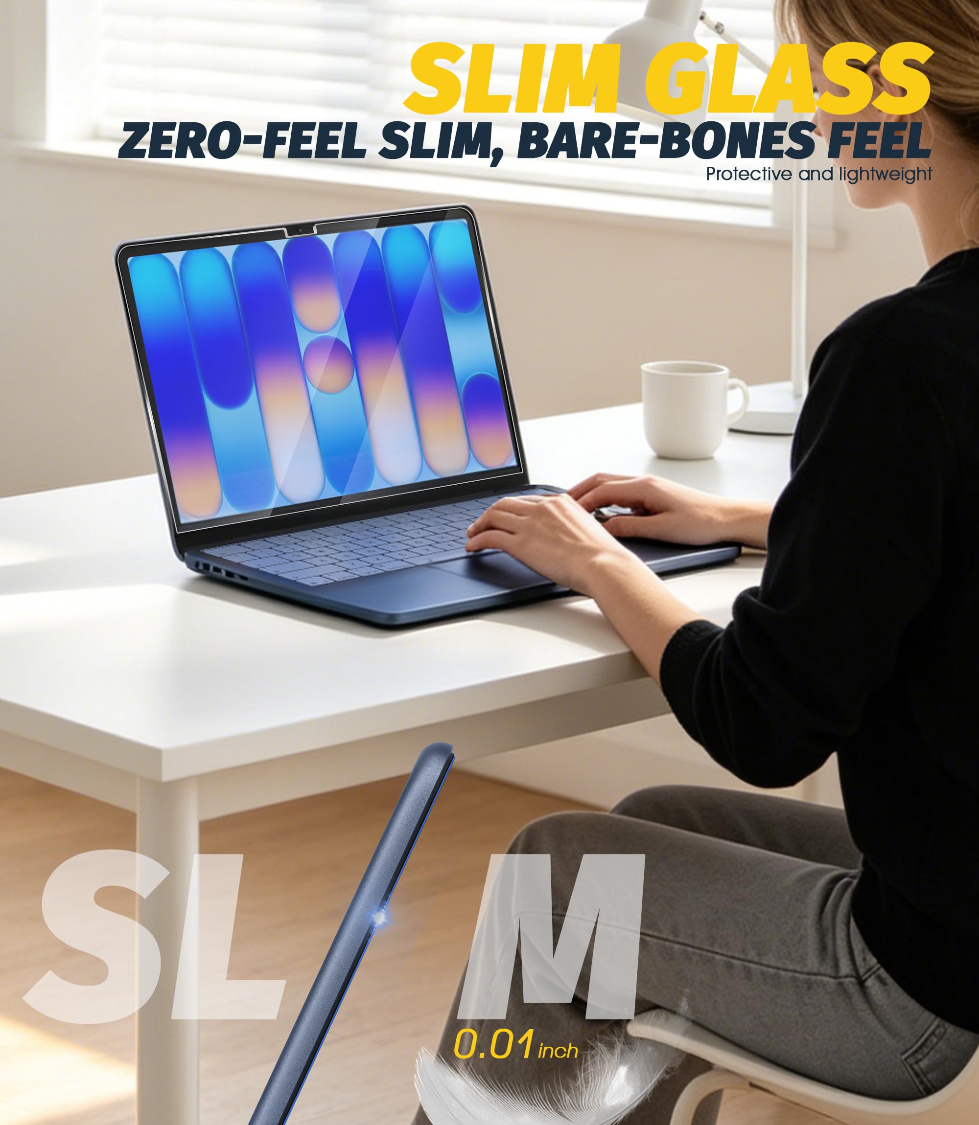NEWZEROL 2 sztuki szkła ochronnego na wyświetlacz, kompatybilne z Apple macbook neo 2026, folia ze szkła hartowanego, odporne na zarysowania, wysoka rozdzielczość 9H, ultra przezroczyste szkło