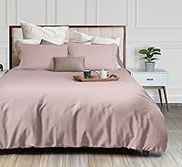 Vista 3 de White Classic Funda de edredón rosa tamaño queen, funda de edredón de microfibra con cremallera, juego de 1 funda de edredón con 2 fundas