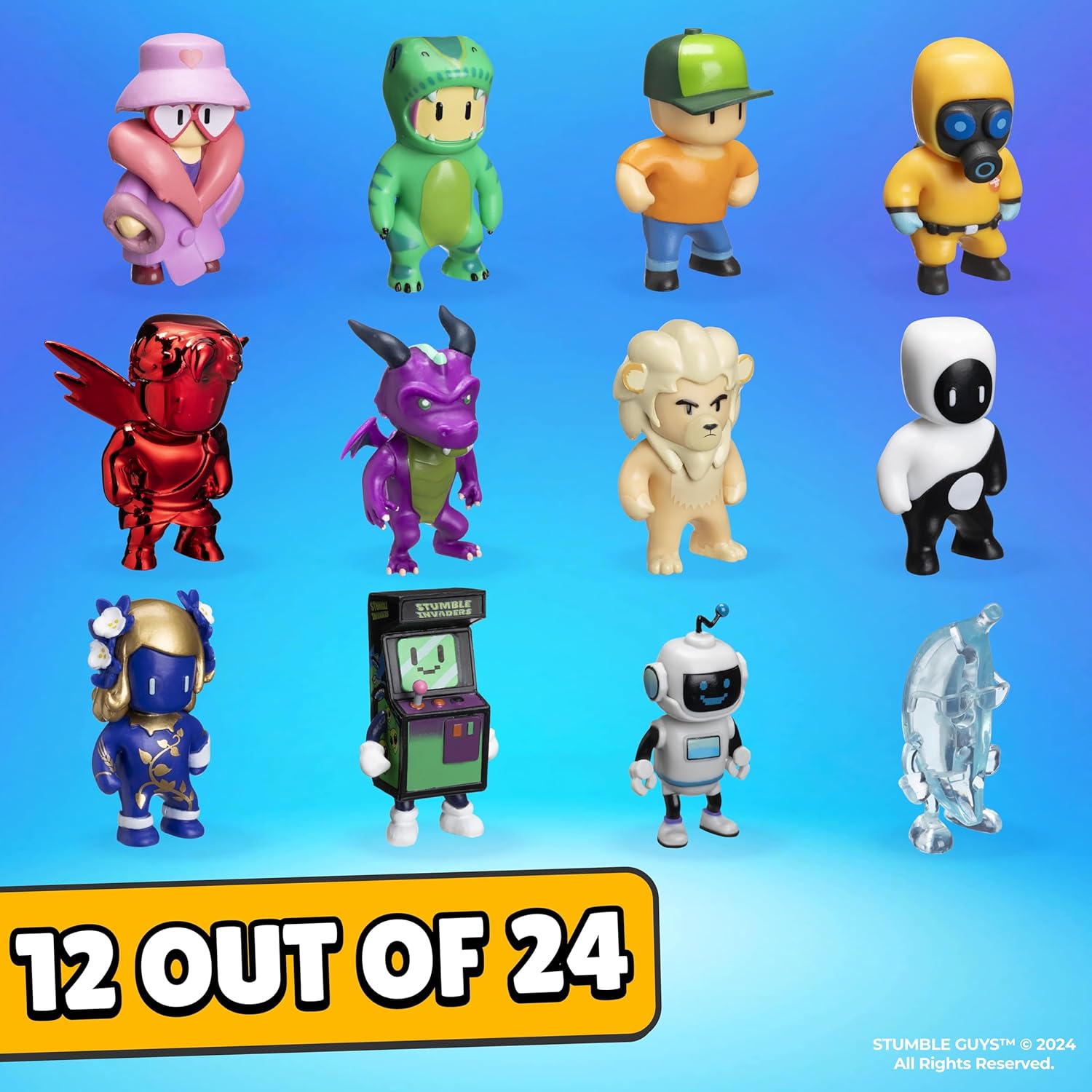 Stumble Guys Series 2 | Collectible Figures 12-Pack Deluxe Box | Includes 10 Iconic Characters + 2 Rare Hidden Figures | Must-Have Collectibles for Fans (Assortment B)