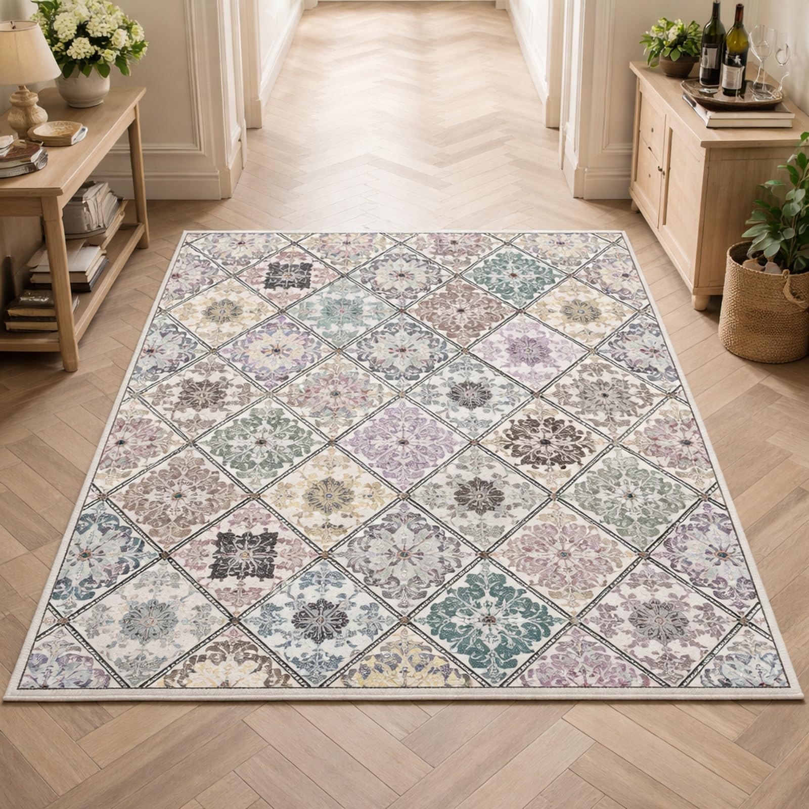 Alfombras extragrandes de 200x300 cm Rururug de pelo corto verde para sala de estar