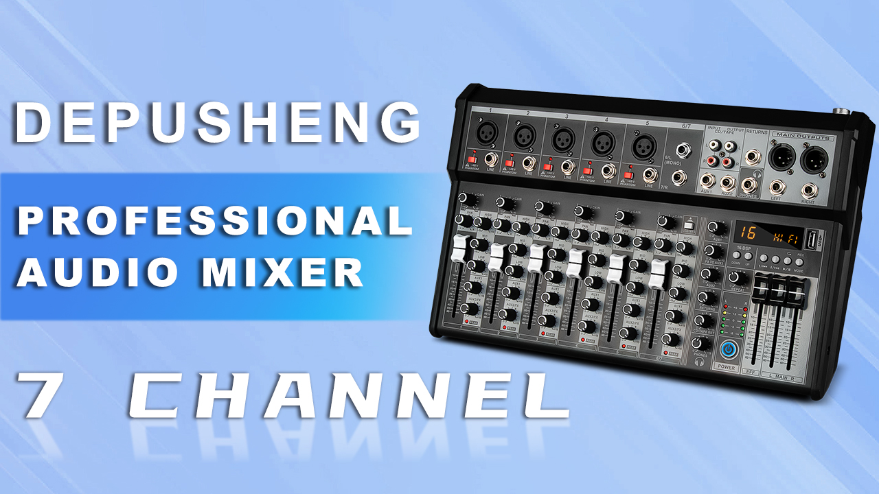 Amazon.com: Depusheng Professional Audio Mixer, 7 Channel
