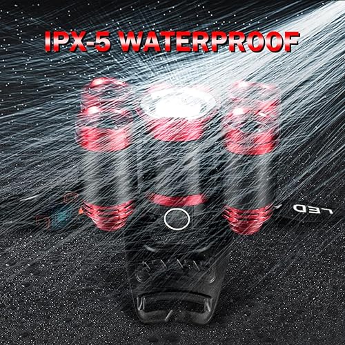 Miniatura 5 de 5 LED faro con 5000 lúmenes USB súper brillante linterna de alta potencia lámpara de cabeza para correr camping adultos niños senderismo caza