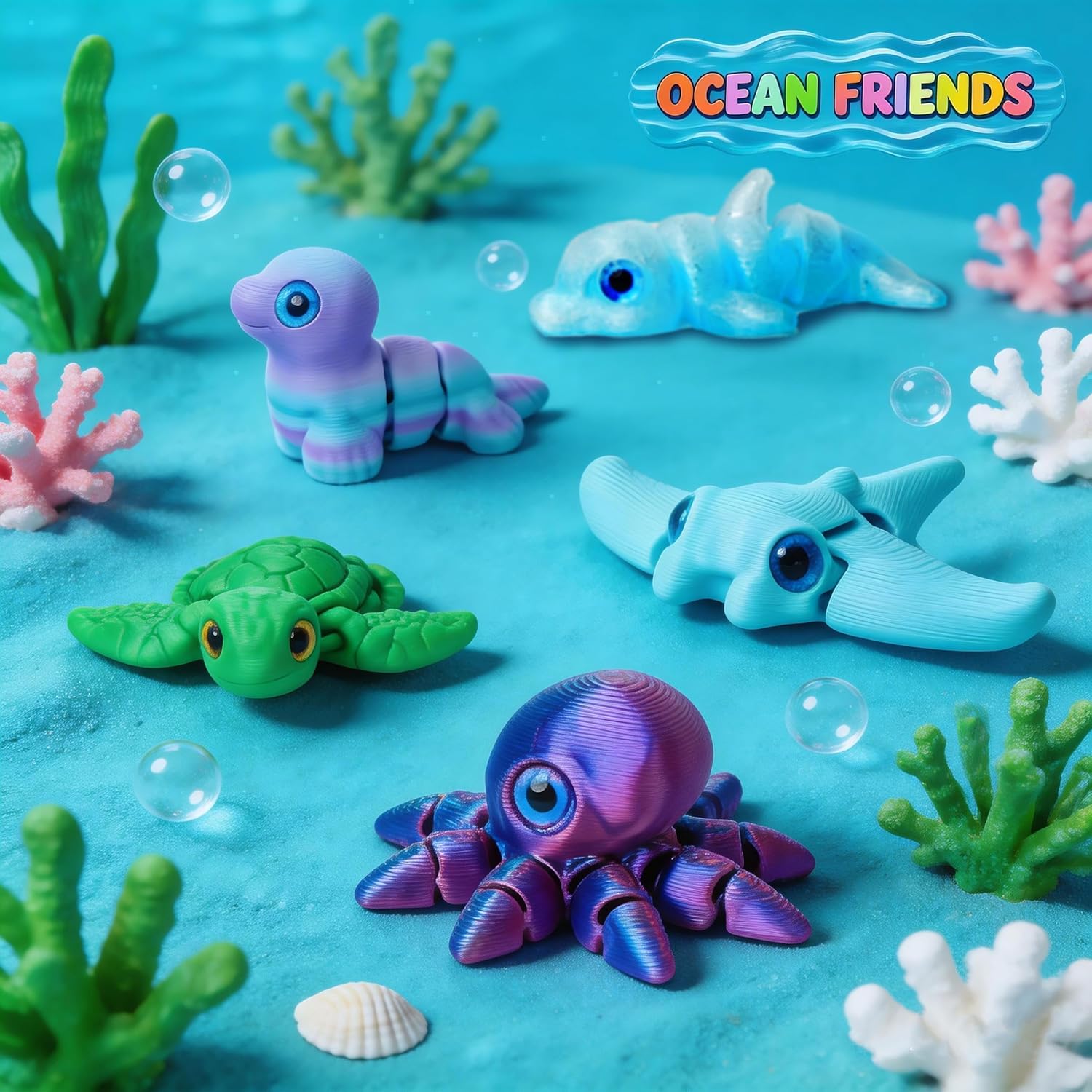 25Pcs 3D Printed Animals , Articulated Fidget Toy, Desk Pet for Students, Pocket Pets for Anxiety Relief, 3D Printed Fidgets Bulk for Classroom Prizes, Birthday Gifts, Easter Basket Essentials