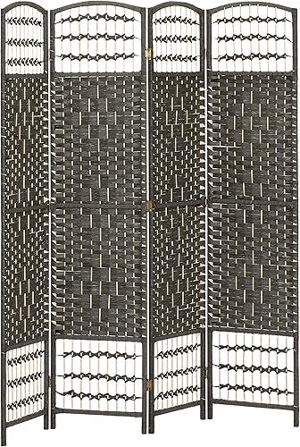 Miniatura 28 de HOMCOM Divisor de habitación de 6 paneles, pantalla de privacidad plegable, separador de habitación de 5.6 pies, divisor de pared de división
