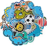 Vista 29 de 70 parches bordados de estilos surtidos al azar, colores vivos brillantes, apliques de parche para coser o planchar para ropa, vestido, sombrero